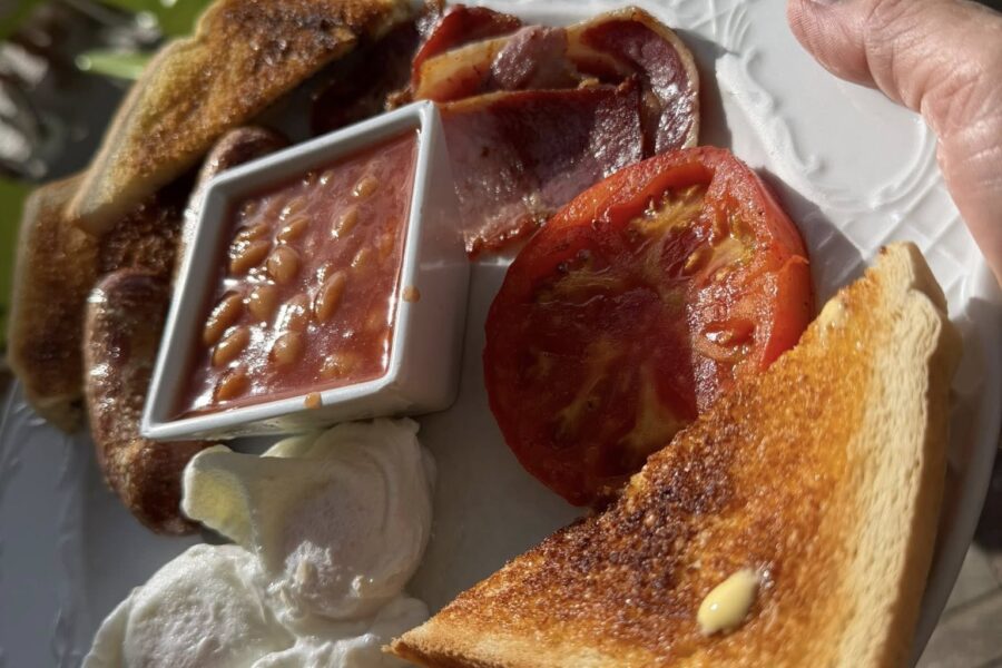 Full English Breakfast in La Cala de Mijas at the Snack Attack Cafe